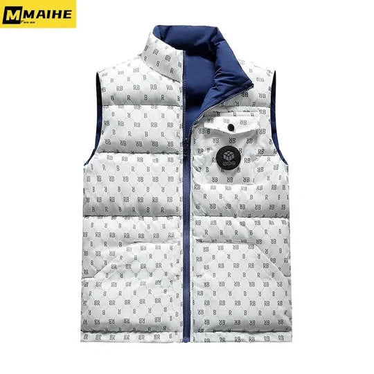 Gilet Double face Bleu/Blanc