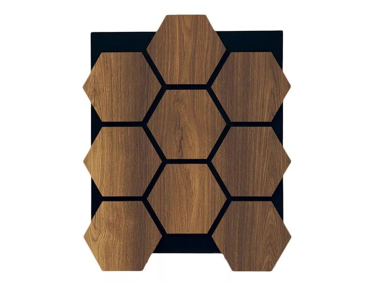 panneaux hexagonaux muraux - 3 pièces = 1 mètre