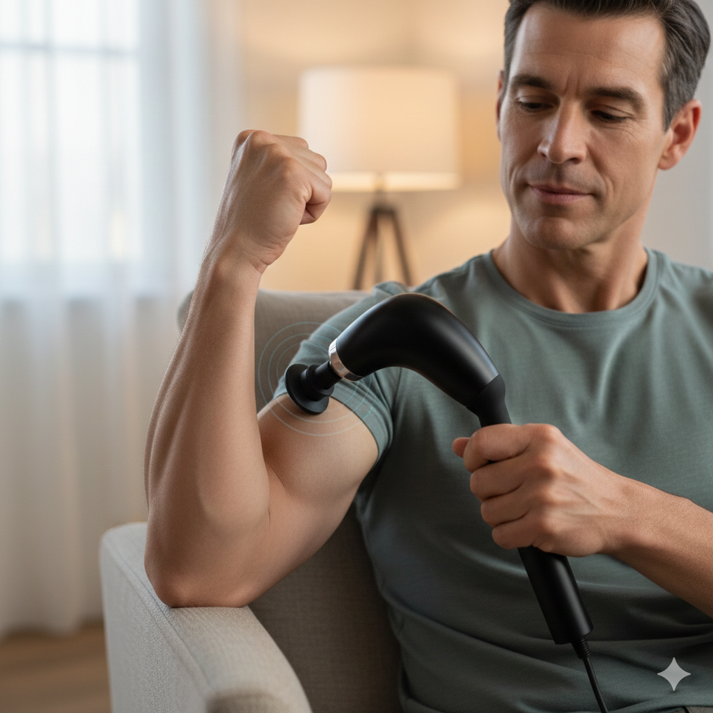 Fascial gun massage