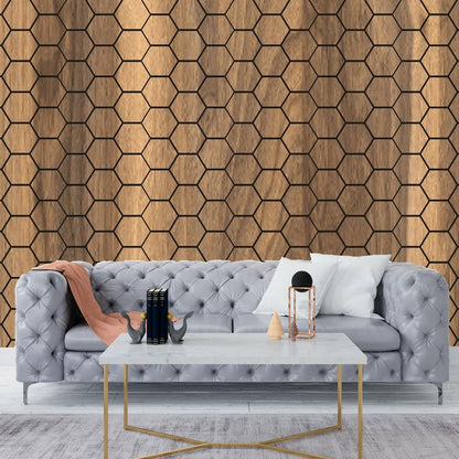 panneaux hexagonaux muraux - 3 pièces = 1 mètre