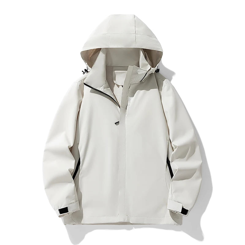 Veste Homme Mi Saison à Capuche Beige