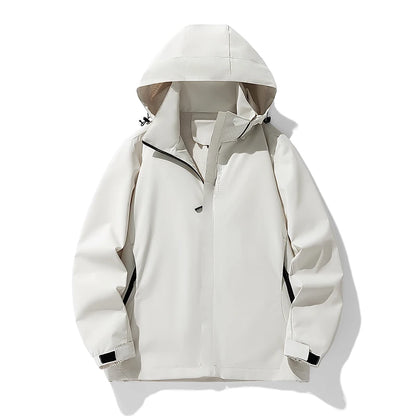 Veste Homme Mi Saison à Capuche Beige
